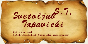 Svetoljub Tapavički vizit kartica